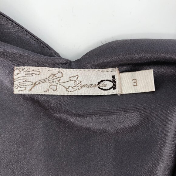 Dynamite Gray All Seasons Tank Top | V-Neck with Bow Accent - Picture 3 of 4